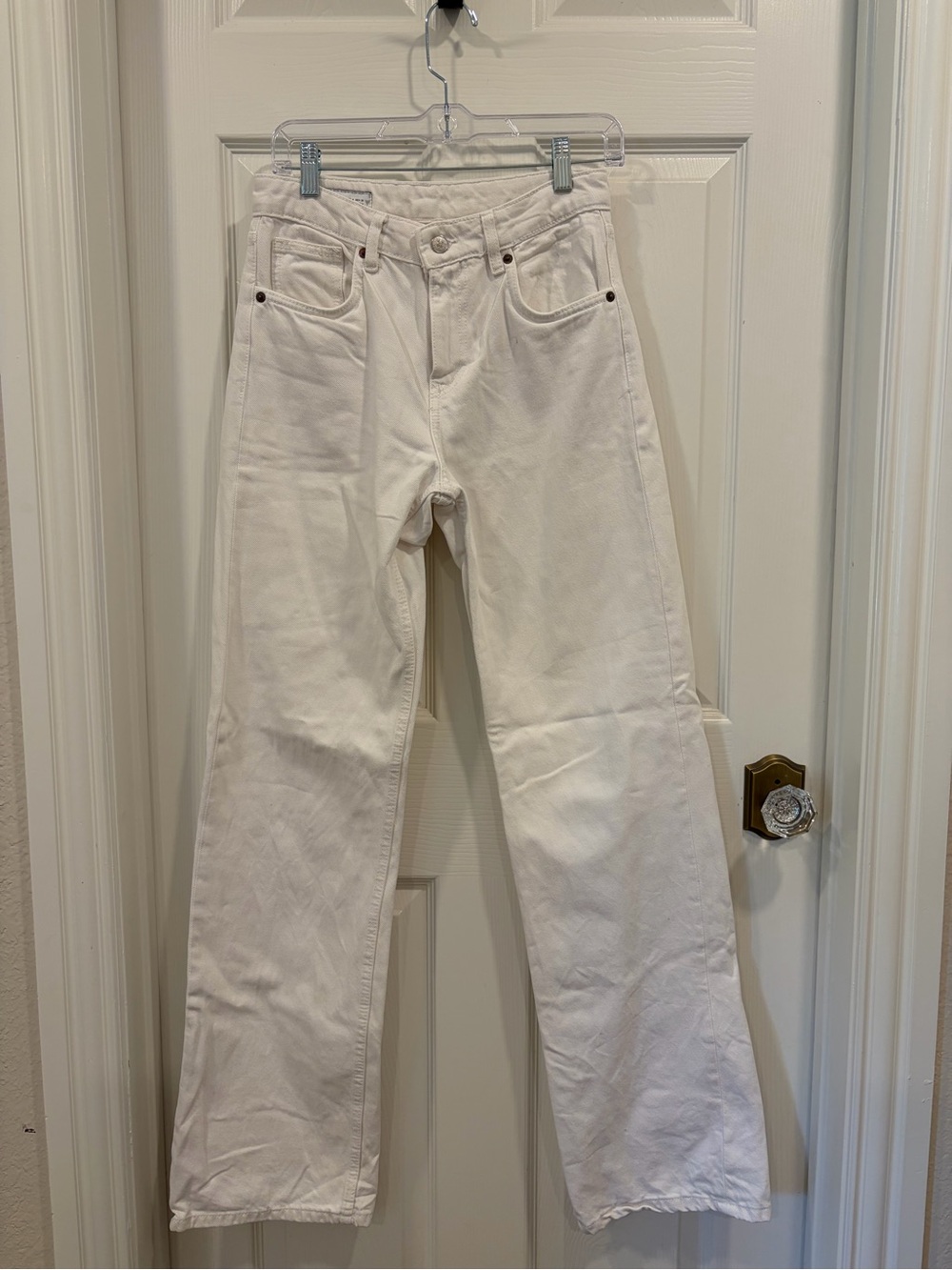 White Zara Wide Leg Jeans